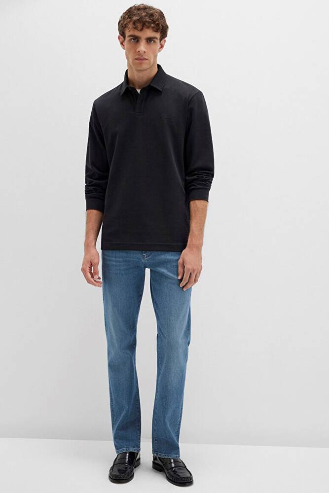 Erkek Düğmeli Penye 0613043-900 Siyah 