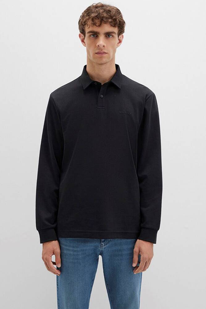 Erkek Düğmeli Penye 0613043-900 Siyah 