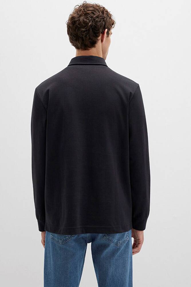 Erkek Düğmeli Penye 0613043-900 Siyah 