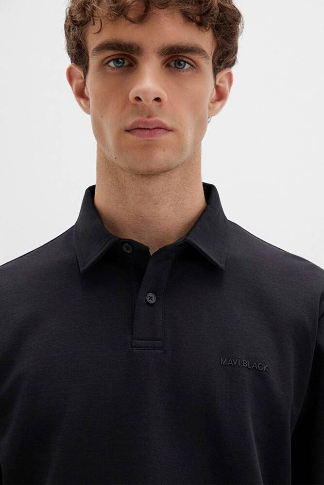 Erkek Düğmeli Penye 0613043-900 Siyah 