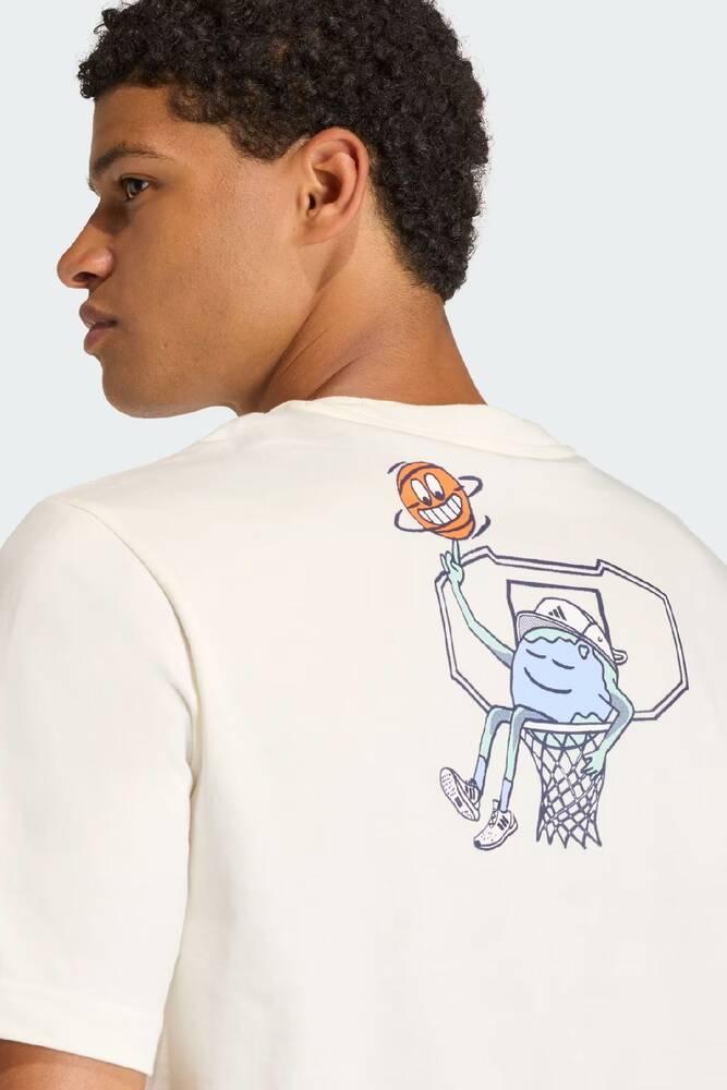 Erkek Ed Bball Tişört KB4908 Beyaz 