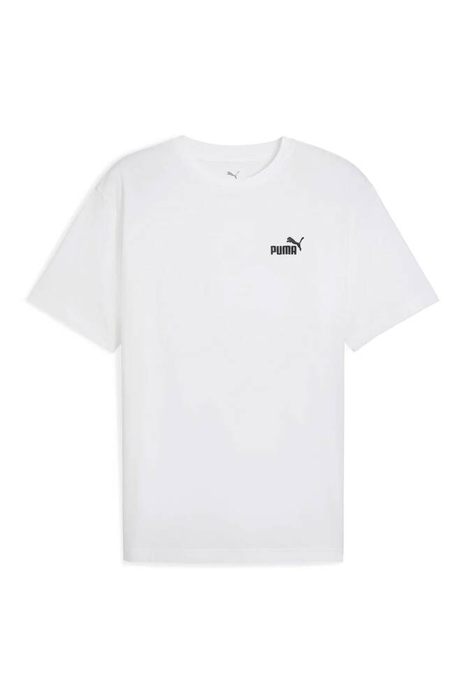 Erkek ESS Relaxed No. 1 Logo Tişört 689153-02 Beyaz 