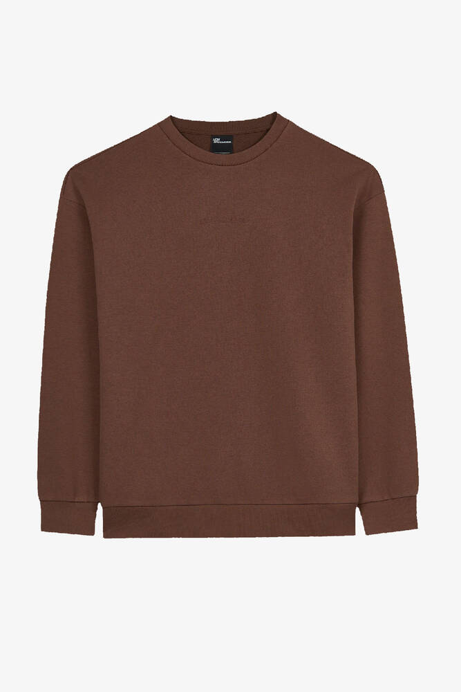 Erkek Essential Crewneck Sweat S2610015-2070 Kahve 