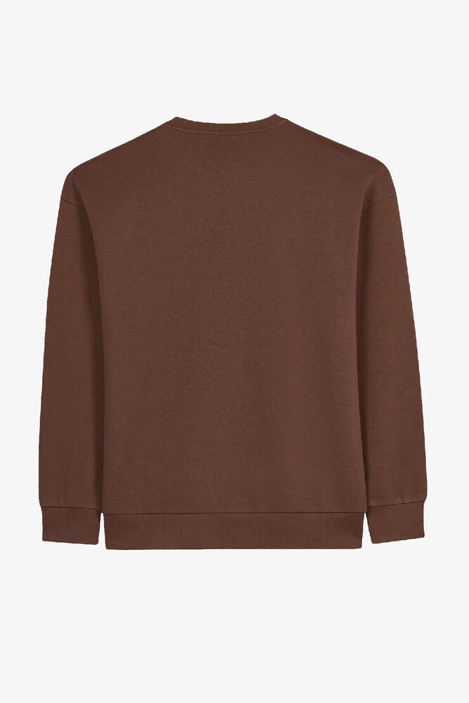 Erkek Essential Crewneck Sweat S2610015-2070 Kahve 