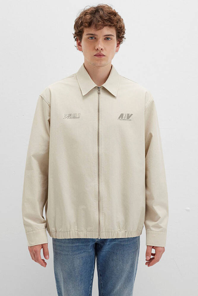 Erkek Fermuarlı Gömlek 0211690-70065 Beyaz 