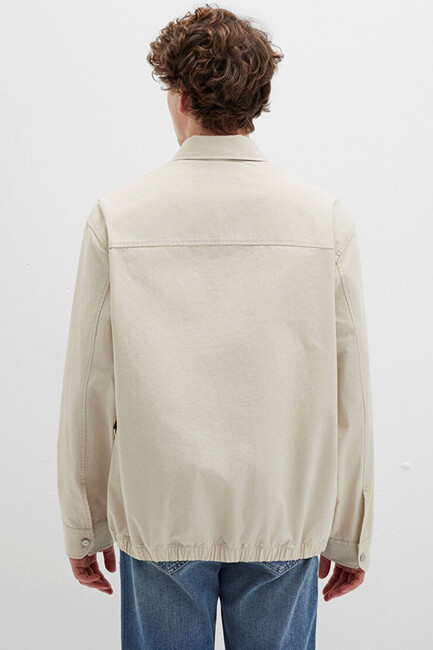 Erkek Fermuarlı Gömlek 0211690-70065 Beyaz - Thumbnail