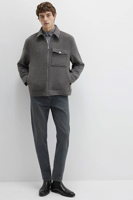 Erkek Fermuarlı Gömlek 0211804-80024 Gri (3)