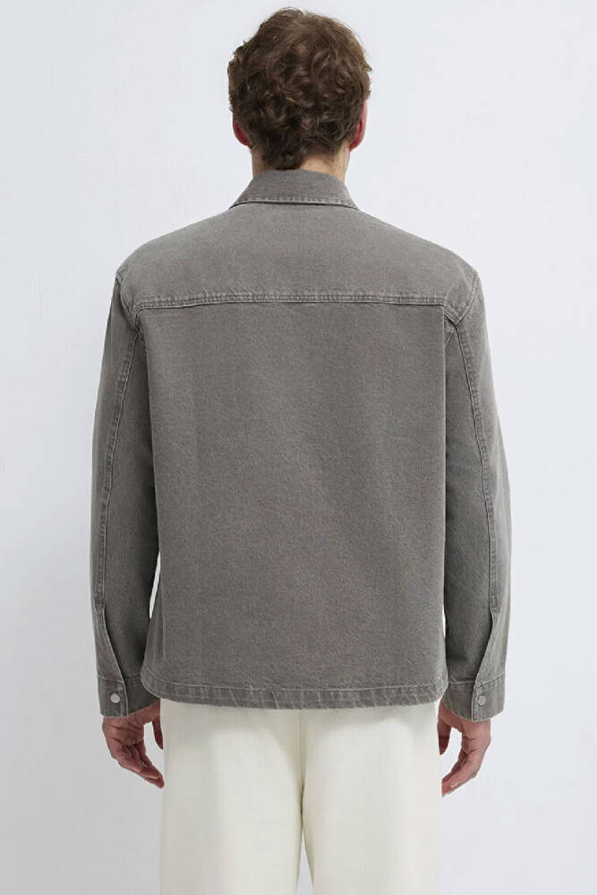 Erkek Fermuarlı Gömlek 0211882-900 Gri 