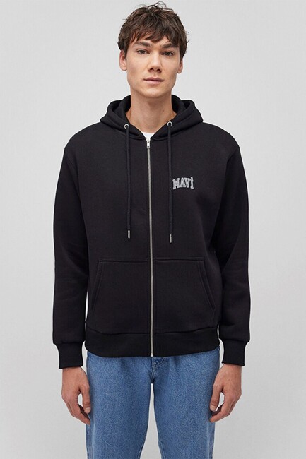 Erkek Fermuarlı Sweat 0611715-900 Siyah (3)