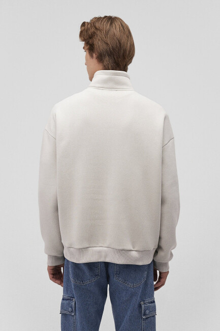 Erkek Fermuarlı Sweat 0S10208-70074 Gri  - 5
