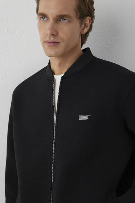 Erkek Fermuarlı Sweat 0S20054-900 Siyah 