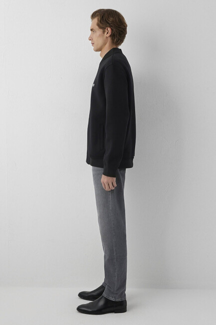 Erkek Fermuarlı Sweat 0S20054-900 Siyah  - 4