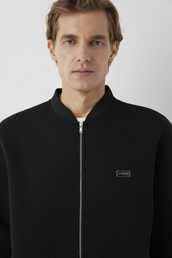 Erkek Fermuarlı Sweat 0S20054-900 Siyah  - 6