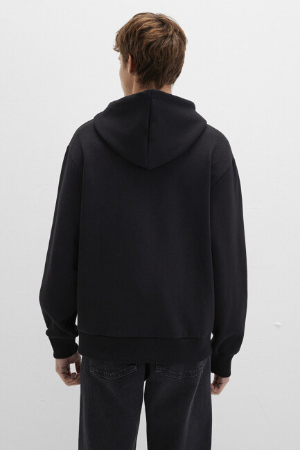 Erkek Fermuarlı Sweatshırt 066979-900 Siyah  - 5