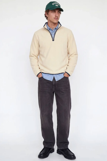 Erkek Frederıksberg Sweat 12300059 Ekru  - 3