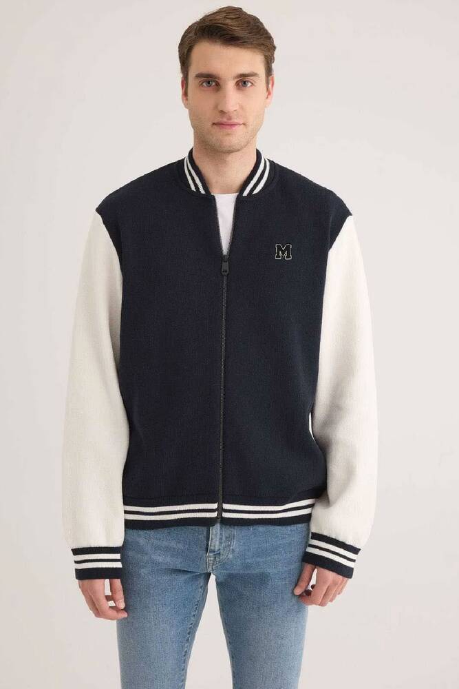 Erkek Full Zıp Hırka 0710308-89353 Lacivert 