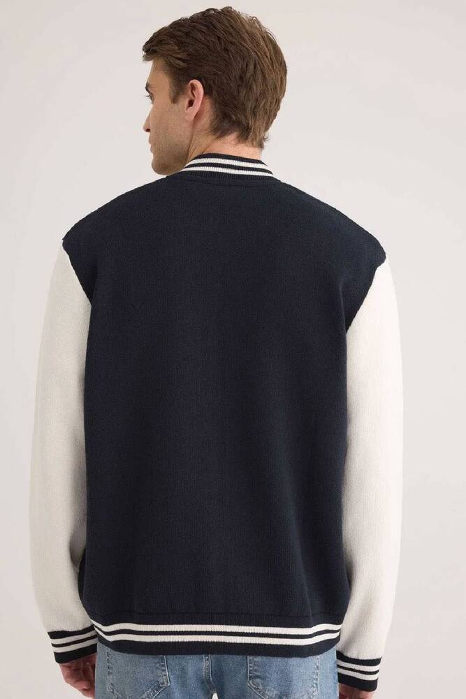 Erkek Full Zıp Hırka 0710308-89353 Lacivert 