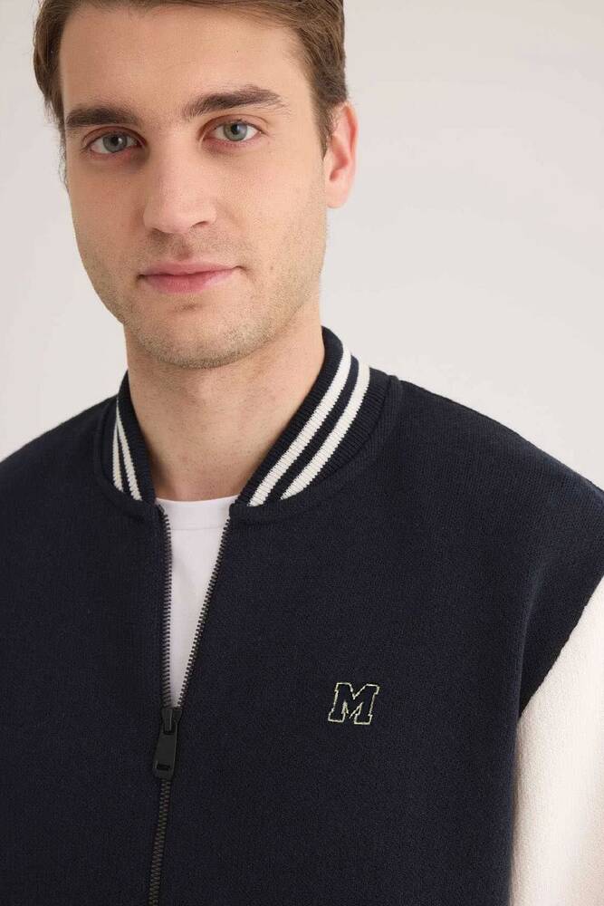 Erkek Full Zıp Hırka 0710308-89353 Lacivert 