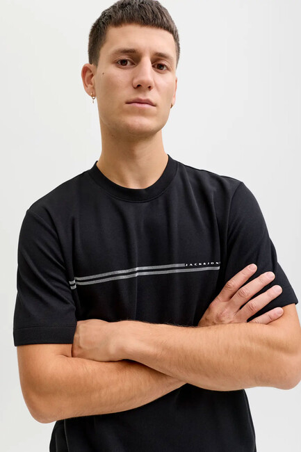 Erkek Fusıon Chest Tişört 12289936 Siyah - Thumbnail