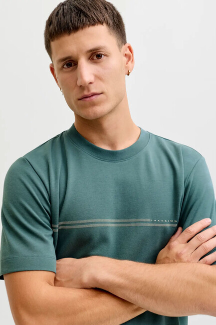 Erkek Fusıon Chest Tişört 12289936 Yeşil - Thumbnail
