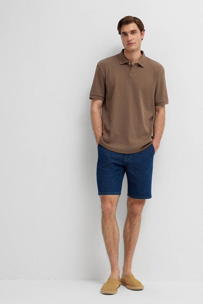 Erkek Garrett Edition Linen Şort 0417315-A3263 Lacivert 