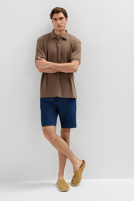Erkek Garrett Edition Linen Şort 0417315-A3263 Lacivert (2)