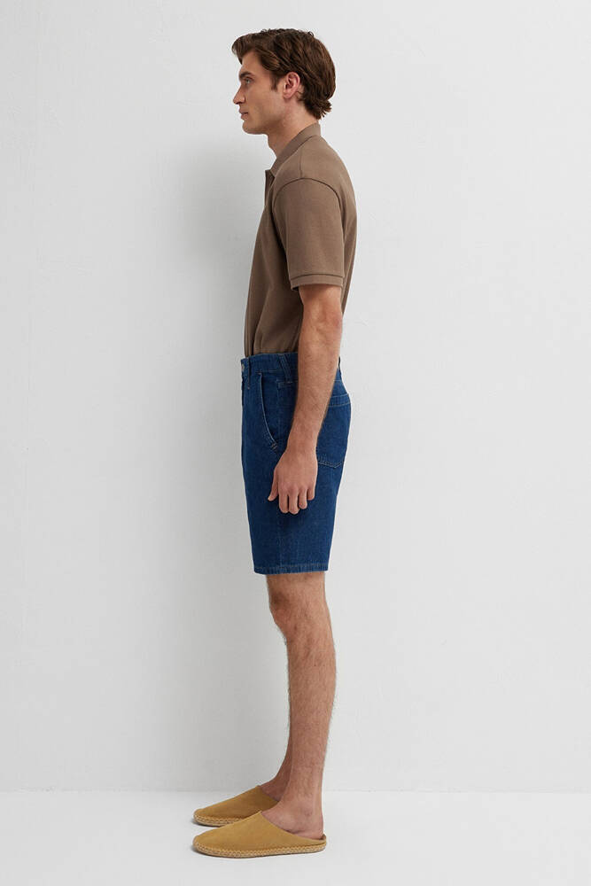 Erkek Garrett Edition Linen Şort 0417315-A3263 Lacivert 