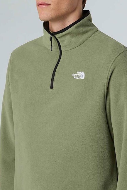 Erkek Glacier Fleece 1/4 Zıp Ceket NF0A8D0QBO91 Yeşil - Thumbnail