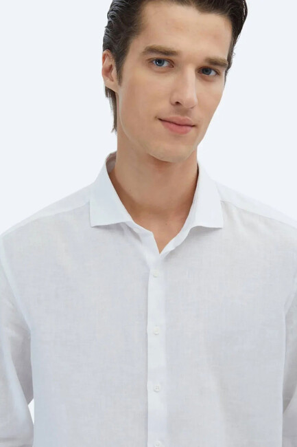 Erkek Gömlek GM-4638 10153128 Beyaz - Thumbnail
