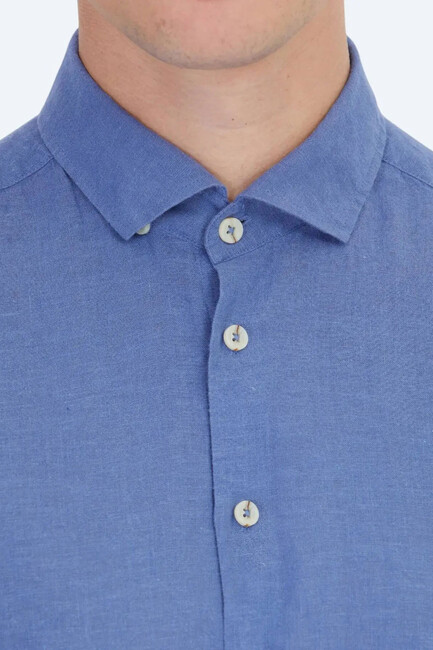 Erkek Gömlek GM-4638 10153128 Lacivert - Thumbnail