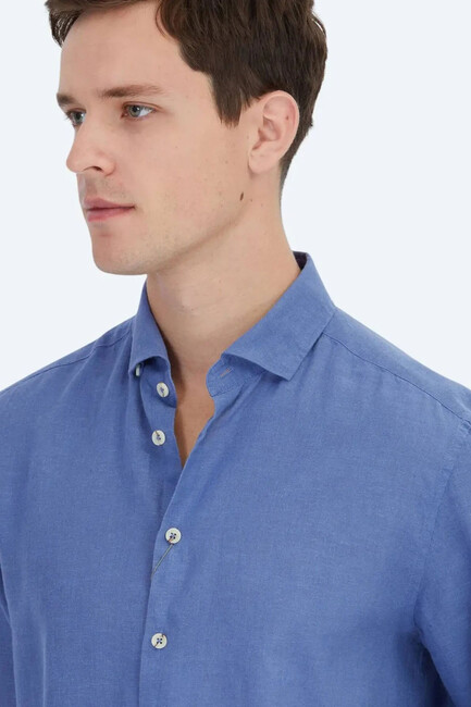 Erkek Gömlek GM-4638 10153128 Lacivert - Thumbnail