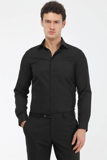 Erkek Gömlek GM-4915 10148414 Siyah (1)