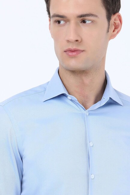 Erkek Gömlek GM-4915 10151993 Mavi - Thumbnail