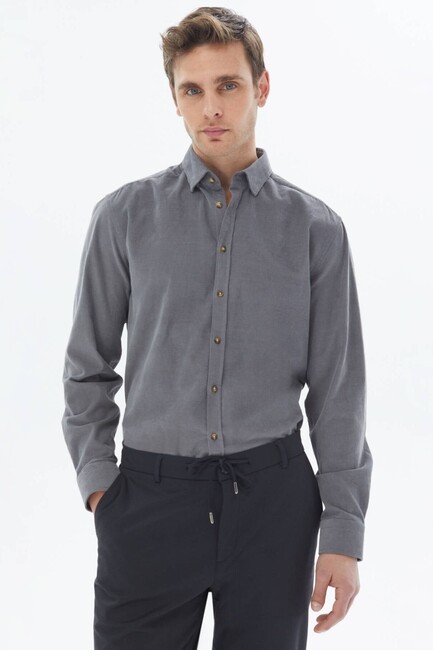 Erkek Gömlek GM-5591 10155122 Gri (1)
