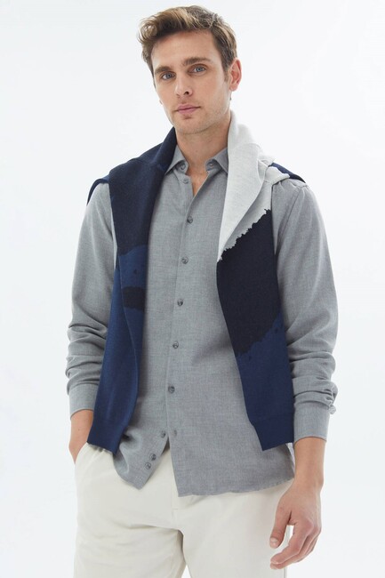 Erkek Gömlek GM-5603 10150580 Gri (2)