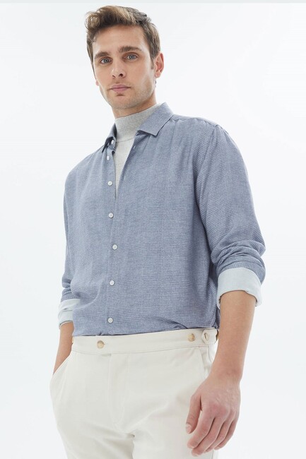 Erkek Gömlek GM-5689 10151003 Mavi (3)