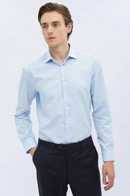 Erkek Gömlek GM-5697 10151069 Mavi (1)