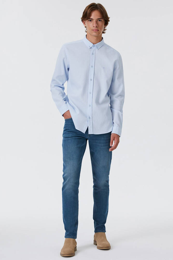 Erkek Gömlek LF2030872 Mavi 