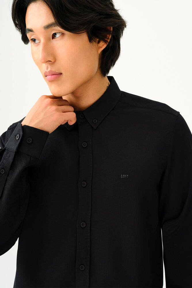 Erkek Gömlek LF2030872 Siyah 