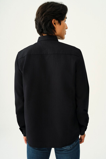 Erkek Gömlek LF2030872 Siyah - Thumbnail