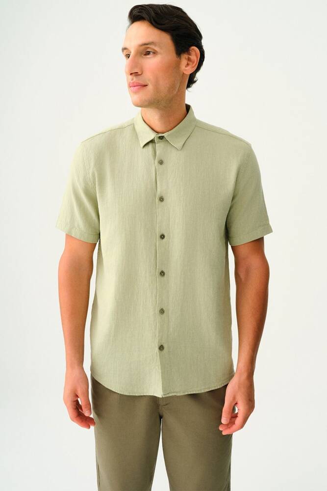 Erkek Gömlek LF2035478 Haki 