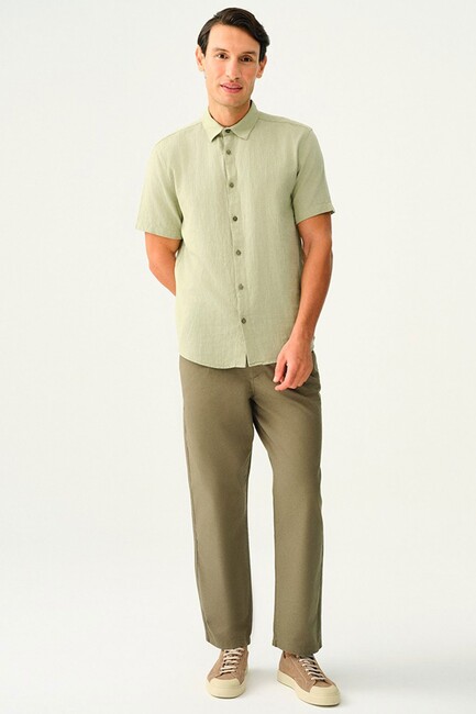 Erkek Gömlek LF2035478 Haki - Thumbnail