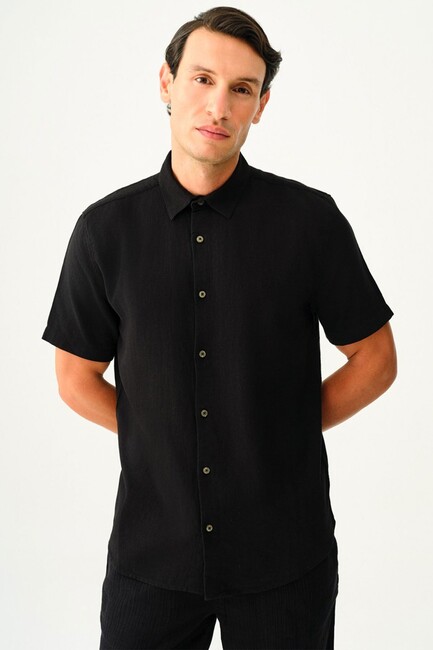 Erkek Gömlek LF2035478 Siyah (1)