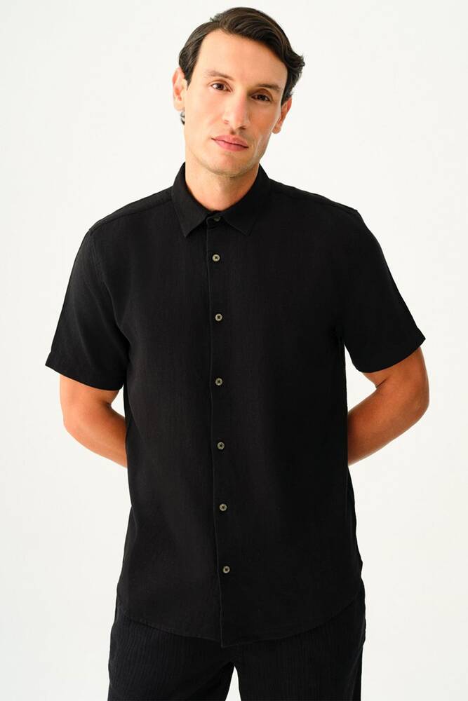 Erkek Gömlek LF2035478 Siyah 