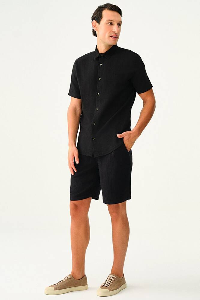 Erkek Gömlek LF2035478 Siyah 