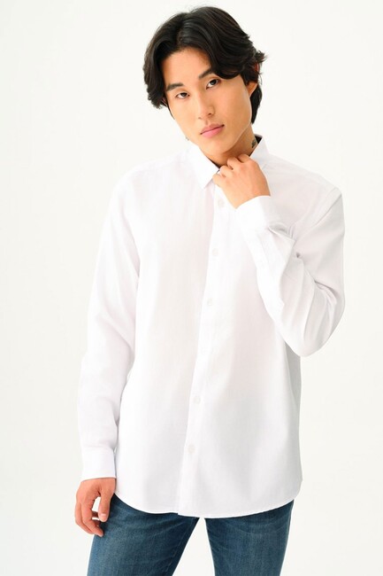 Erkek Gömlek LF2036766 Beyaz (1)