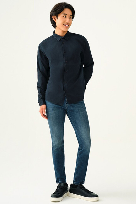 Erkek Gömlek LF2036766 Lacivert (2)