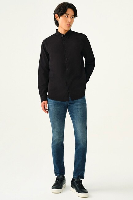 Erkek Gömlek LF2036766 Siyah - Thumbnail