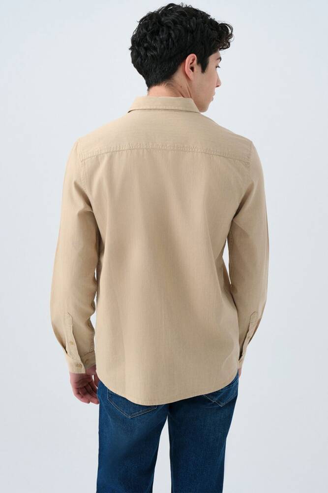 Erkek Gömlek LF2038615 Bej 