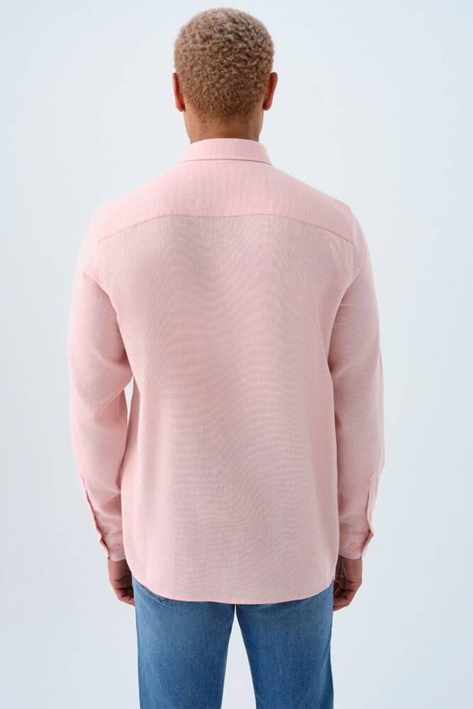 Erkek Gömlek LF2040017 Pudra 